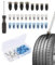 Flaconi 30PCS Kit Riparazione Pneumatici Moto,Kit Foratura Moto,Kit Riparazione Pneumatici Auto,Ripara Gomme Auto,Kit Foratura Auto,Ripara Gomme Moto,Kit Riparazione Pneumatici per Moto Camion Bici