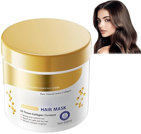Keratin Haarmaske 500ml, Karseell Kollagen Haarmaske, für Sehr Trockenes Haar Haaröl, Gegen Frizz und Austrocknen, Regeneriert, Belebt & Nährt Trockenes, Geschädigtes Haar & Kopfhaut conditioner1 (13)