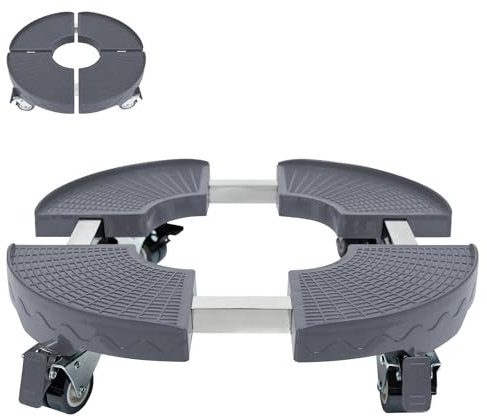 AufuN Pflanzenroller Ø 39-52 mm Einstellbar, Rollendes Tablett mit 360 °Drehbare Räder,Tragkraft 300 kg, Transporthilfe für Pflanzen, den Innen- sowie Außenbereich (Grau)