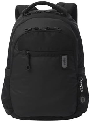 TOTTO - Mochila Ordenador Portátil 14 Pulgadas, Modelo Steif Nara, Capacidad 20 L, Compartimento Tablet 10, Bolsillo Botella, Correa Maleta, Espaldar Ergonómico, Correas en S, Color Negro