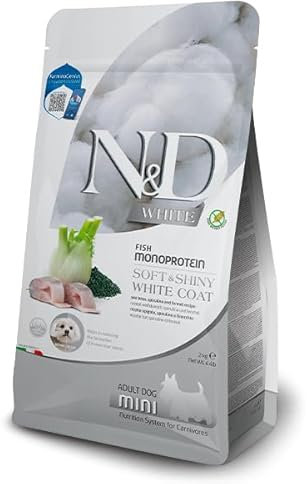 Farmina, N&D White, Stachel, Spirulina & Fenchel, Adult Hund Mini, 5 kg