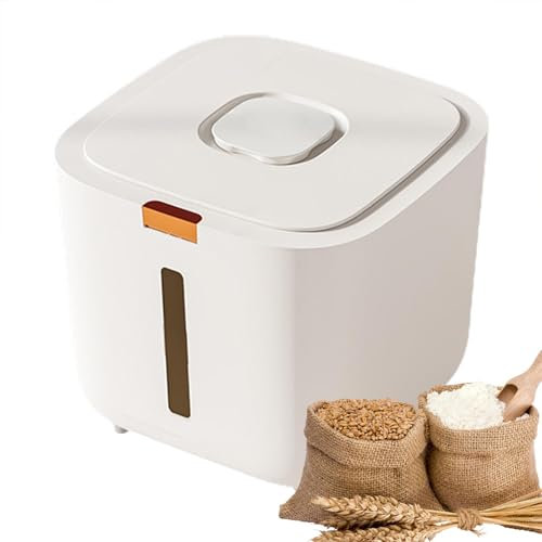 Keyubria Récipient De Stockage De Riz Hermétique, 5kg/10kg Boîte Rangement Pour Riz Et Céréales, Boîte À SeauDistributeur, Conteneur De StockageAliments Hermétique Avec Couvercle Pour Cereales