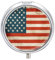 Pillendose mit USA-Flagge, 3 Fächer, rund, tragbar, dekorativer Medizin-Organizer für Tasche oder Geldbörse, Vitamin-Organisation