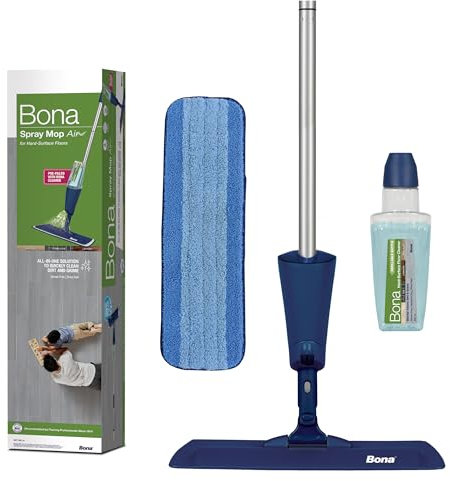Bona Kit de Aire de mopa con pulverizador para Suelos de Superficie Dura, Color Azul