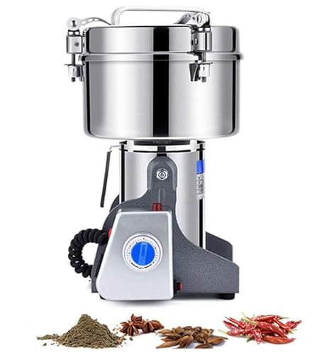 WFUAHA Grain Grinder Mill, 2500g Spice Grain Mill, Stainless Steel Blades, 34000rpm Stainless Steel Spice Grinder, for Dry Spice Herbs/Nut/Coffee/Rice