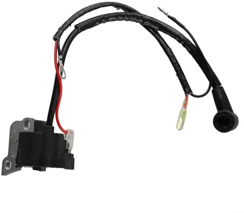 ZWEquipint Módulo de bobina de encendido de 2 cables, para desbrozadora de motor de 4 tiempos, con cable negro de longitud de 25 cm, accesorio de módulo de repuesto