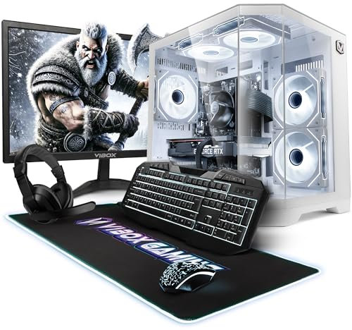 Vibox II-328 Gaming PC Set Komplett • Monitor 23 Zoll • Intel Core i5 10400F 4,3GHz • Nvidia RTX 5060 Ti 8GB • 16GB RAM • 1TB NVMe SSD • Windows 11 • WLAN