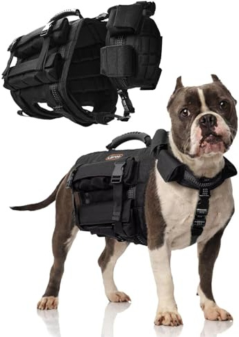 LISPOO Gewichtete Hundeweste für Bewegung, verstellbare Trainingsweste für mittelgroße Hunde, Angstlinderung und Outdoor-Training, Größe M
