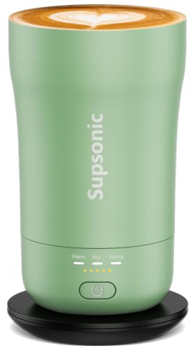 Supsonic Heated Coffee Mug, 14oz Smart Constant Temperature Travel Mug (S1) | Heat and keeps coffee warm, Stainless steel, 3-Temp settings, Auto-off, Fits cup holder, Ideal gift for home office commute