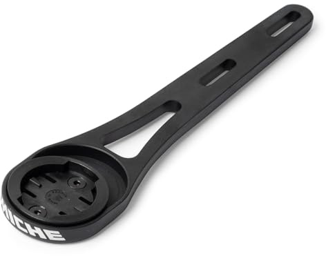MICHE Lenker-Halterung für Fahrradcomputer, Legierung, kompatibel mit Garmin/Wahoo, Schwarz