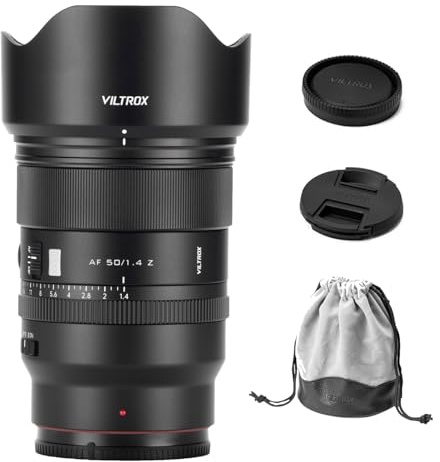 VILTROX AF 50mm F1.4 Pro Full-Frame Autofocus Lens, F1.4 Ultra-Wide Aperture, Portrait Photography, Street Documentary, Landscape Recording,Compatible with Nikon Z-Mount Cameras