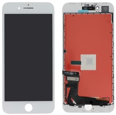 Mobilte TM Compatible with Full Screen White iPhone 8 Plus