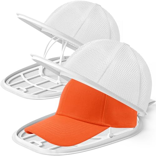 Cap Waschmaschinen Form, Baseballkappen Waschgestell, Stabiler Hutwascher | 2 Stück Cap Waschen Gestell & Cap Washer, Kappe waschen in Waschmaschine.Stabil, einfach, schützt Kappen vor Verformung Weiß