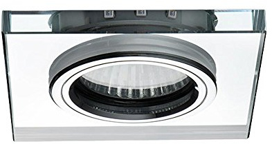 Kanlux Soren Square 2-Tone Halo GU10 Downlight Spotlight, Mains Powered, Blue/White/Warm White Finish, Recessed Ceiling Spot Light Bulb Included (Blue Halo Colour)