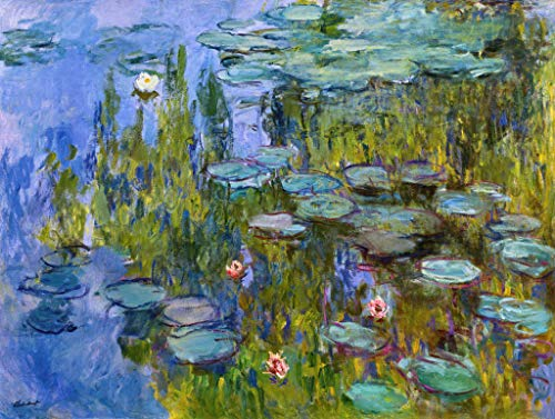 Kunstdruck/Poster: Claude Monet Seerosen - hochwertiger Druck, Bild, Kunstposter, 60x45 cm