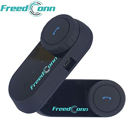 FreedConn TCOM VB Motorcycle Helmet Bluetooth Headset Intercom,BT5.0 Wireless Helmet Intercom Earphone for 2 or 3 riders / MP3 player/GPS/FM radio/Hands Free/Music Share, IP65 Waterproof,2 Pack