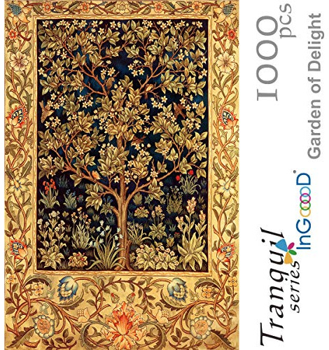 Ingooood- Jigsaw Puzzles 1000 Stück für Erwachsene- Tranquil Series- Garden of Delight_IG-0363 Entertainment Holzpuzzlespielzeug