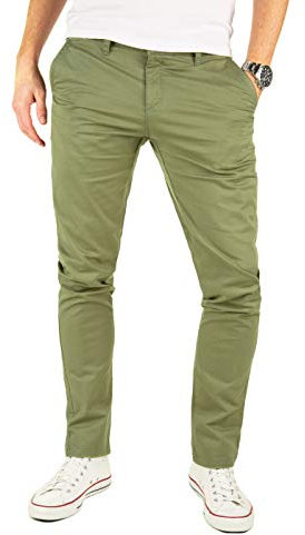 Yazubi - Grüne Chino Herren Hose - Business Chinohosen Für Männer Mit Stretch - Chino Kyle by Yzb Jeans, Grün (Dusky Green 4R170517), W33/L34