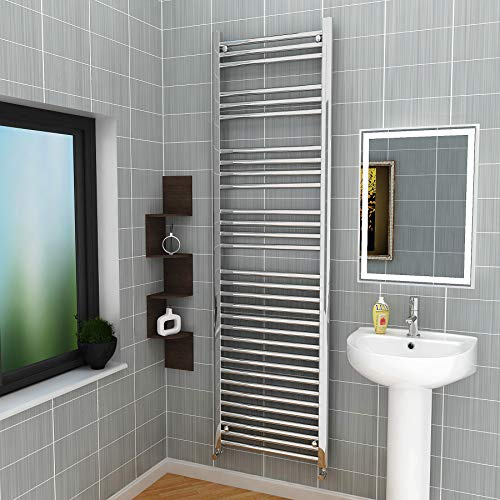 1800 x 500 mm Straight Heated Towel Rail Chrome Bathroom Ladder Radiator