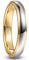 NUNCAD Herren/Damen Ringe Breit 4mm Wolfram Ring Vergoldet Unisex für Hochzeit Verlobung Alltag und Hobby Größe 52.0 (16.6)