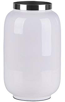 Gift Company Vase Saigon mit Metallring XS weiß H 17cm x Ø 8cm
