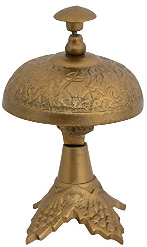 Campana da Tavolo 13cm Campanello handbell Alluminio Stile Antico