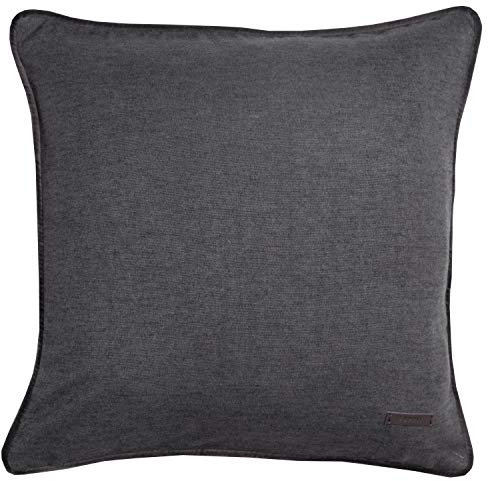 ESPRIT Deko Kissen Harp • 2er Set Kissenbezug 38x38 anthrazit • Deko Wohnzimmer • ohne Füllung • 100% Polyester