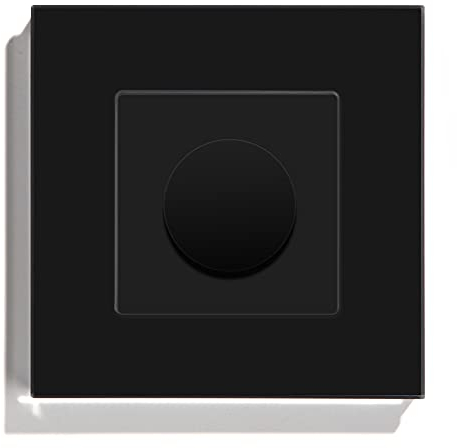 BSEED Dimmer Schalter Dimmer mit Drehschalter 500W Unterputz Drehdimmer Schalter LED-Dimmschalter für Dimmbare Glühlampen und LED-Lampen geeignet schwarz