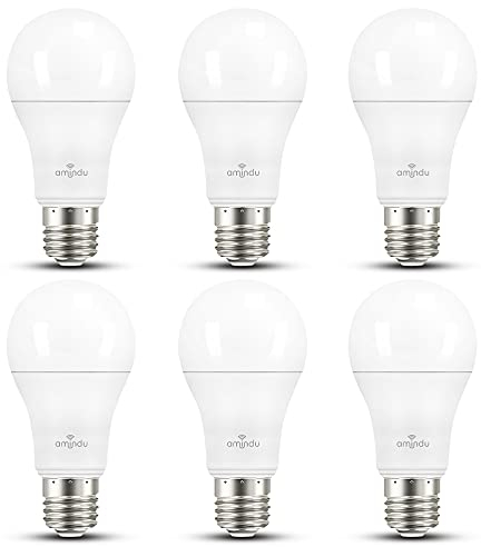Amindu E27 LED Leuchtmittel (6er Pack/4000K kaltweiß) – Superhell und dimmbar – 13,6W LED E27 ersetzt 100W H-Lampe – ideal für große Arbeitsräume, Garage, Küche oder Werkstätten