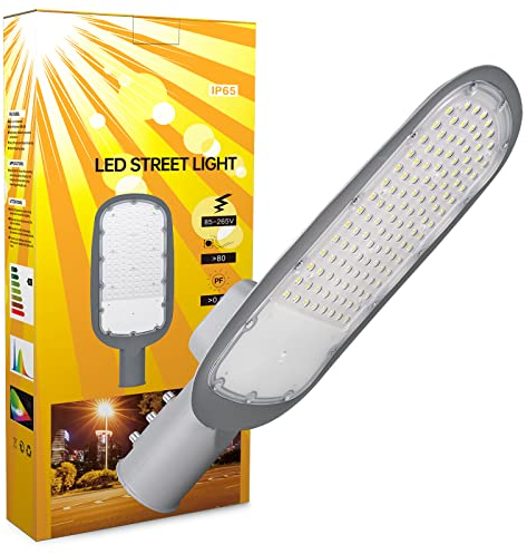 RIGIDON LED Straßenleuchte für Außenbereich, 150W 10000LM IP65 Wasserdicht Kaltweißes Parkplatzleuchte für Schulstraße, Parkplatz, Basketball platz, Hof, Garage, Garten, Flutlichter