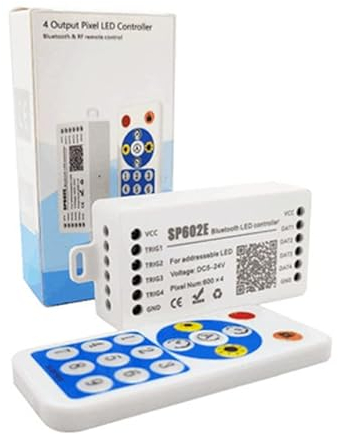 SP602E 4CH Ausgang Bluetooth Pixel Led Controller DC5-24V adressierbar mit Remote WS2811/2815 LED Streifen iOS Android Bluetooth App