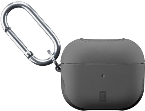 cellularline | Defender | Custodia per AirPods in Silicone Soft-Touch con gancio - Compatibile con AirPods Pro 2