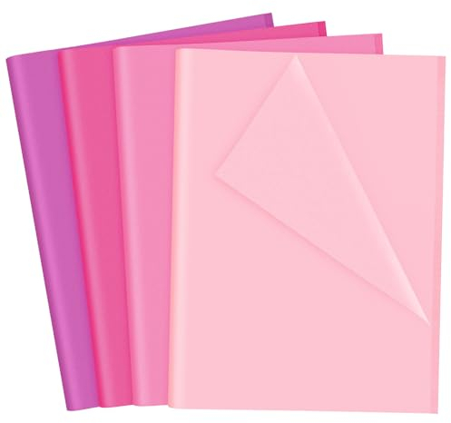 NEBURORA 108 Blatt Rosa Geschenkpapier Valentinstag Seidenpapier Seidenpapier zum Verpacken von Geschenken Basteln,Blumensträußen und Kunsthandwerk, DIY, Blumen, Geburtstag, Party, Festival
