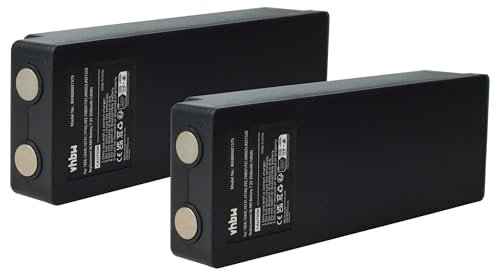 vhbw 2x batteria compatibile con Scanreco Mini, Maxi, Marrel 500, HMF, Palfinger Radiocomando Industriale, Telecomando (2500mAh, 7,2V, NiMH) - Nero