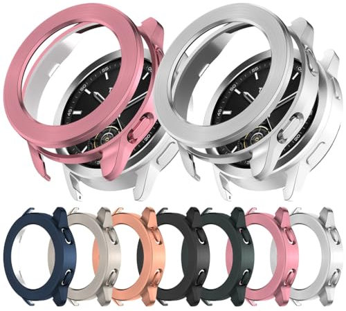 Kits de protección de reloj inteligente para Xiaomi Watch S3 funda protectora y bisel de repuesto (negro)