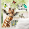 Tanlaby Cartoon Giraffen Fensterbilder Guten Morgen Schmetterling Fensteraufkleber Selbstklebend Fenstersticker Tiere Kinderzimmer Mädchen & Junge Fenster Glastüren Frühling Sommer Fensterdeko