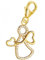 Charm Anhänger Gold Engel 925 Silber 18k Gelbgold vergoldet Zirkonia