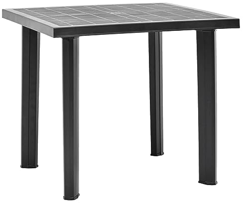 Iiaky Gartentisch Anthrazit 80 x 75 x 72 cm Gartentisch Ausziehbar TerrassenmöBel Tisch Outdoor Balkontisch Garten MöBel DraußEn Kunststoff