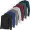 miijoory Herren Langarmshirt T-Shirts,Atmungsaktiv SchnellTrockened Langarm Sportshirt,UV Schutz Funktionsshirt Laufshirts,Gym Running Tops Outdoor Workout Fitness Oberteil für Männer 7 Pack -XL