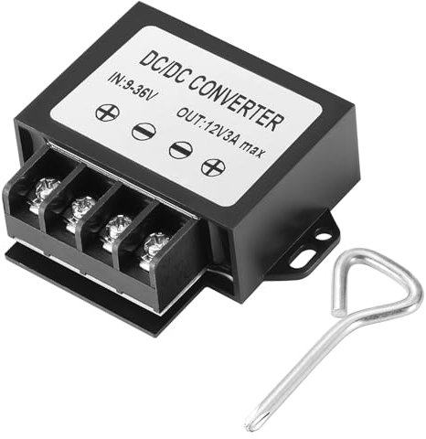 MZHOU Convertitore di tensione DC 12V, convertitore buck da DC 24V a 12V 3A, stabilizzatore DC 9V-36V a 12V 3A 36W regolatore di tensione modulo convertitore di tensione DIY con cacciavite