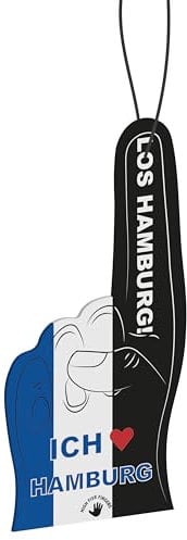 Hamburg Fahne Fanartikel HIGH FIVE FINGERS Auto Duftbaum mit 5 Düften | Air Freshener | Duftspender | Raumduft | Lufterfrischer
