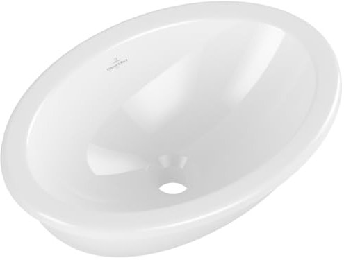 Vasque 57 x 41 Ovale à Poser VILLEROY ET BOCH Loop & Friends TitanCeram Blanche avec trop Plein