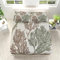 Marine Life Sea Fan Single Fitted Bed Sheet - Hotel Luxury Breathable Fitted Sheet Deep Pocket 12 inch Beige Soft & Comfy Brushed Bed Sheet with 2 Pillowcases for Kids