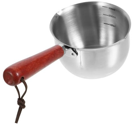 CRAFTHROU Petit Pot à Lait En Inox Pot Verseur Casserole En Acier Inoxydable Mini Casserole Petit Pot De Ramen Marmite Pot Pratique Chauffe-beurre En Métal Casseroles Acier Inoxydable 304