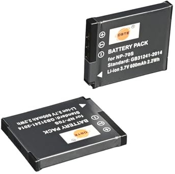 DSTE 2-Pack NP-70S(3.7V/600mAh) Battery Compatible for Fujifilm Mini 99 Instant Film Camera