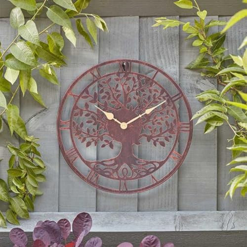 Smart Garden Products 5162007 Outside In Tree of Life Wall Clock, Bronze, 13.5