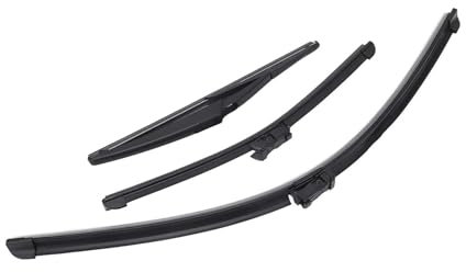 BAFAFA Auto Wischerblätter Für FIAT 500 500C 500L 2009-2023 Vorne Hinten Scheibenwischerblätter Weiche Gummi Windschutzscheibe Regen Pinsel Ersatz Wischerarm
