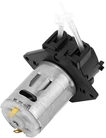 Pompe doseuse péristaltique, pompe doseuse 12 V 1x3 pompe à liquide à tête de tube péristaltique bricolage pour analyse chimique de laboratoire d'aquarium (Noir)