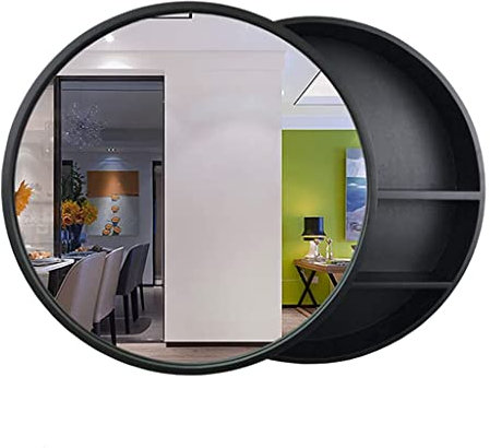 Armario con espejo de baño con puertas correderas y espejo cosmético, color marrón, 70 cm