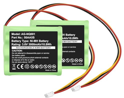 LabTEC Replacement Battery for Toniebox 50AA5S, 3000mAh 3.6V Rechargeable NI-MH Battery for Toniebox 50AA5S Tonies Tonie Box Speakers & Music Box Soundbox for Children 2 Packs